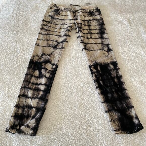 Y2K Zara Woman Tie-Dye Skinny Jeans Paris Boho Stretch Denim Size 6 ! - Picture 2 of 10